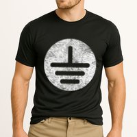 Electrical Ground Symbol Stay Grounded Electric Tech Cooling Performance Crew T-Shirt