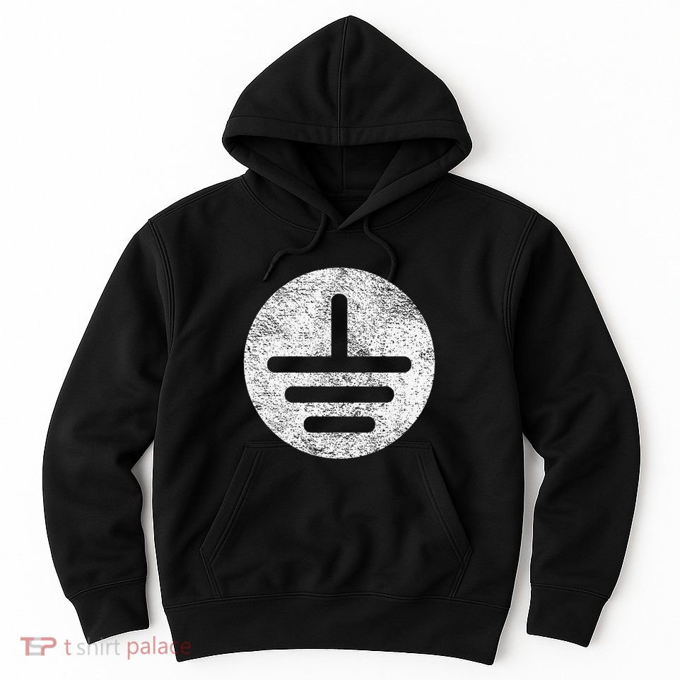 Electrical Ground Symbol Stay Grounded Electric Tech Hoodie