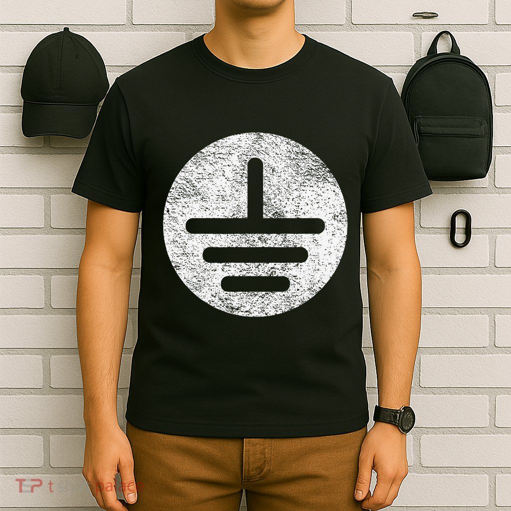 Electrical Ground Symbol Stay Grounded Electric Tech T-Shirt