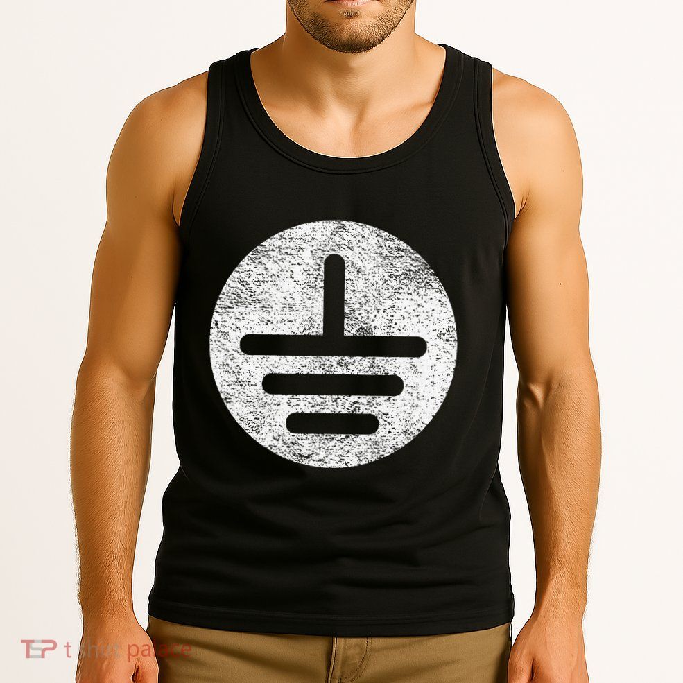 Electrical Ground Symbol Stay Grounded Electric Tech Tank Top