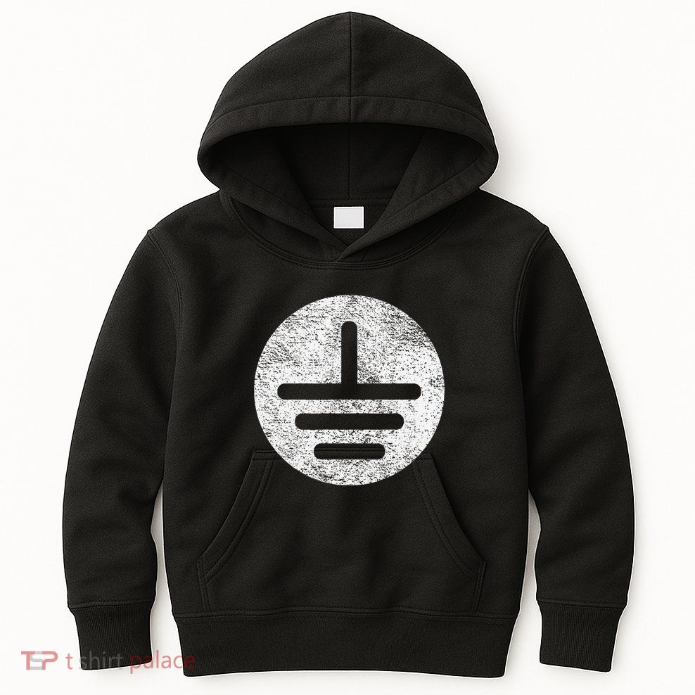 Electrical Ground Symbol Stay Grounded Electric Tech Kids Hoodie