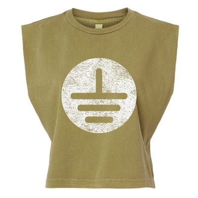 Electrical Ground Symbol Stay Grounded Electric Tech Garment-Dyed Women's Muscle Tee