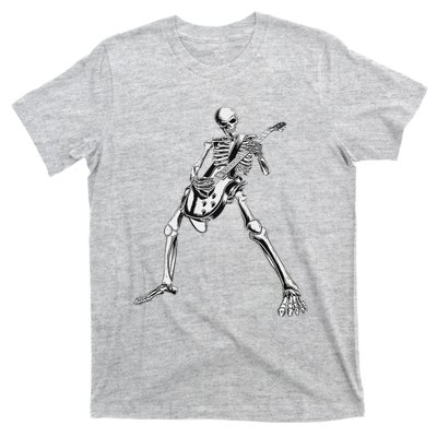 Eagerlys Guitar Skull Skeleton Playing Guitar T-Shirt