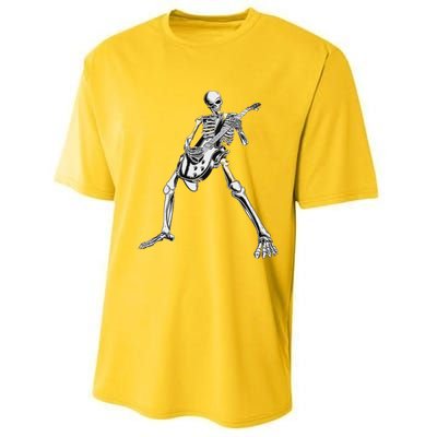 Eagerlys Guitar Skull Skeleton Playing Guitar Performance Sprint T-Shirt