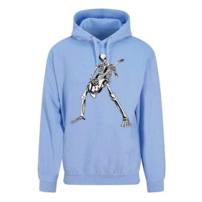 Eagerlys Guitar Skull Skeleton Playing Guitar Unisex Surf Hoodie