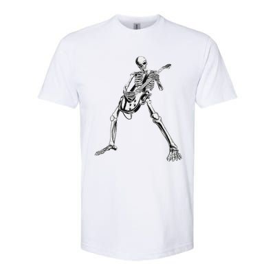 Eagerlys Guitar Skull Skeleton Playing Guitar Softstyle CVC T-Shirt