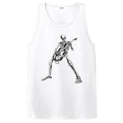 Eagerlys Guitar Skull Skeleton Playing Guitar PosiCharge Competitor Tank