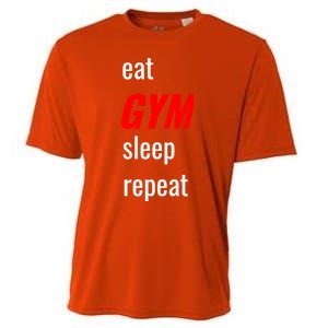 Eat Gym Sleep Repeat Workout Funny Fitness Cute Gift Cooling Performance Crew T-Shirt