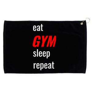 Eat Gym Sleep Repeat Workout Funny Fitness Cute Gift Grommeted Golf Towel