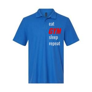 Eat Gym Sleep Repeat Workout Funny Fitness Cute Gift Softstyle Adult Sport Polo