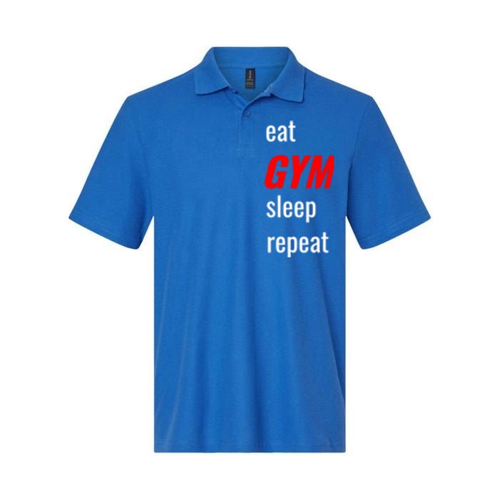 Eat Gym Sleep Repeat Workout Funny Fitness Cute Gift Softstyle Adult Sport Polo