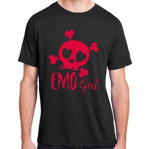 Emo Girl Skull Funny Emo Punk Goth Emotional Humor Novelty Adult ChromaSoft Performance T-Shirt