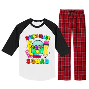 Eighth Grade Squad 8th Grade Team Back To School Boy Girl Raglan Sleeve Pajama Set