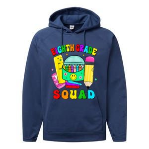 Eighth Grade Squad 8th Grade Team Back To School Boy Girl Performance Fleece Hoodie