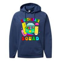 Eighth Grade Squad 8th Grade Team Back To School Boy Girl Performance Fleece Hoodie