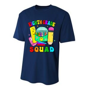 Eighth Grade Squad 8th Grade Team Back To School Boy Girl Performance Sprint T-Shirt