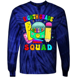 Eighth Grade Squad 8th Grade Team Back To School Boy Girl Tie-Dye Long Sleeve Shirt