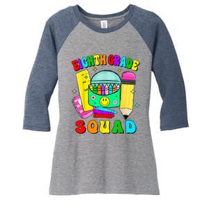 Eighth Grade Squad 8th Grade Team Back To School Boy Girl Women's Tri-Blend 3/4-Sleeve Raglan Shirt