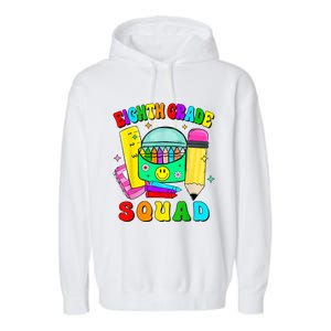 Eighth Grade Squad 8th Grade Team Back To School Boy Girl Garment-Dyed Fleece Hoodie