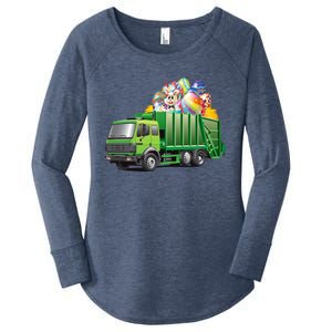 Easter Garbage Truck Eggs Funny Easter Day Great Gift Women's Perfect Tri Tunic Long Sleeve Shirt