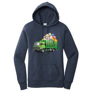 Easter Garbage Truck Eggs Funny Easter Day Great Gift Women's Pullover Hoodie