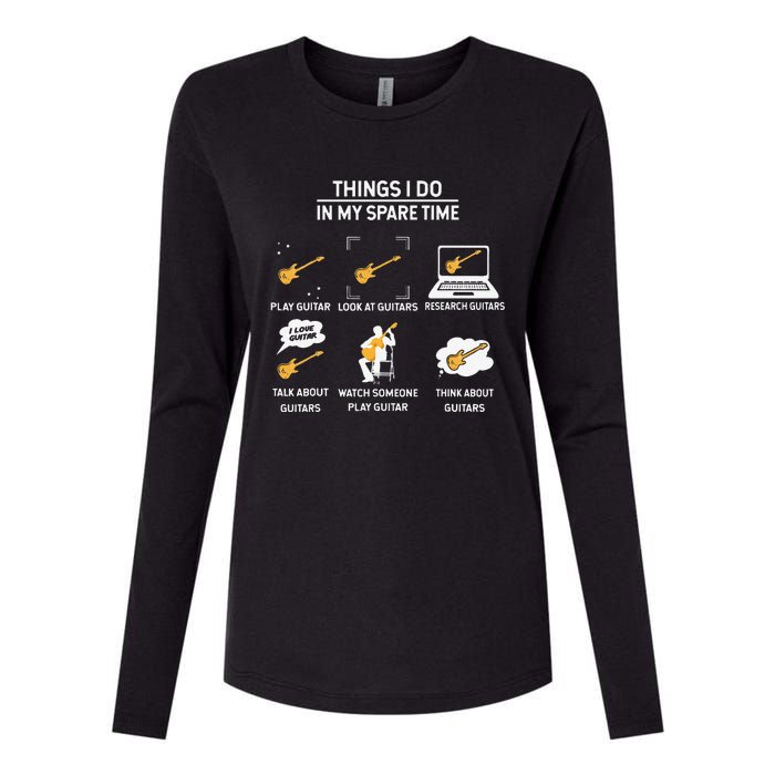 epiphone guitar tee guitar things i do in my spare time Womens Cotton Relaxed Long Sleeve T-Shirt