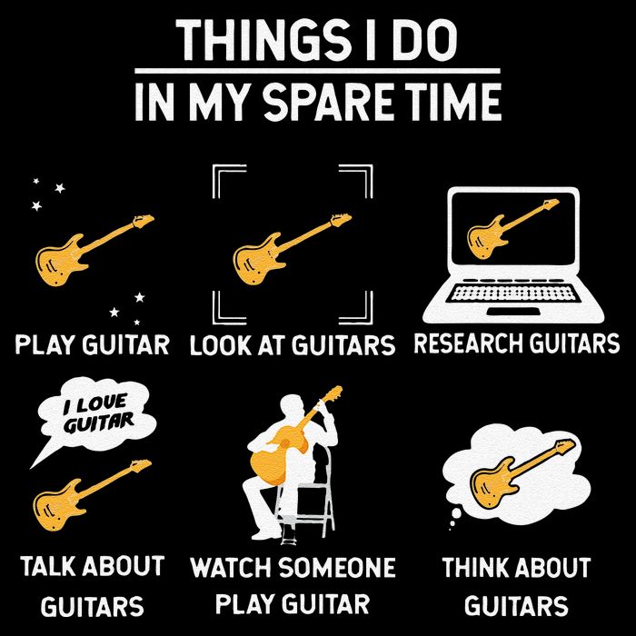 epiphone guitar tee guitar things i do in my spare time 7-Panel Snapback Hat