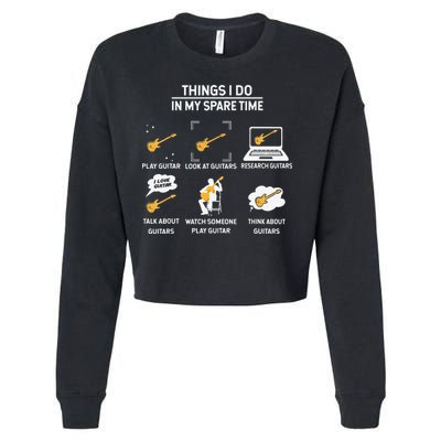 epiphone guitar tee guitar things i do in my spare time Cropped Pullover Crew
