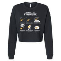 epiphone guitar tee guitar things i do in my spare time Cropped Pullover Crew