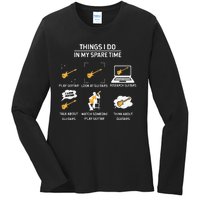 epiphone guitar tee guitar things i do in my spare time Ladies Long Sleeve Shirt