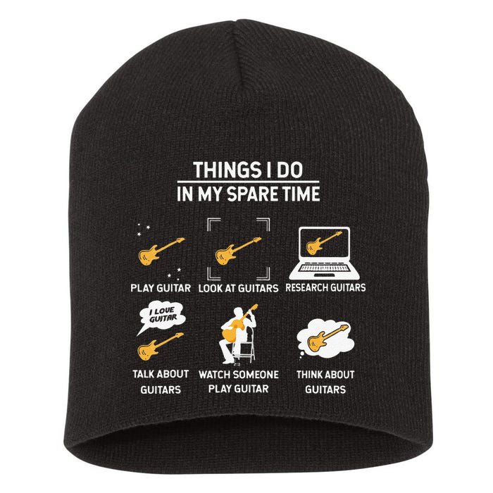 epiphone guitar tee guitar things i do in my spare time Short Acrylic Beanie