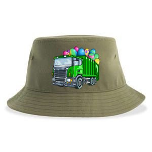 Easter Garbage Truck Bunny Basket Eggs Gift Sustainable Bucket Hat