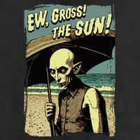 Ew Gross! The Sun! Vampire At The Sunny Beach Summer Goth Adult Drive Performance Visor