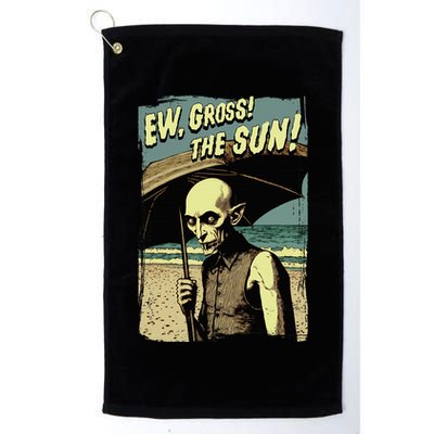 Ew Gross! The Sun! Vampire At The Sunny Beach Summer Goth Golf Towel