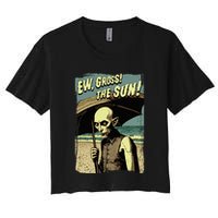 Ew Gross! The Sun! Vampire At The Sunny Beach Summer Goth Crop Top