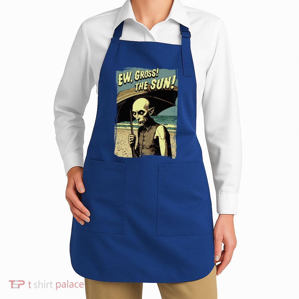Ew Gross! The Sun! Vampire At The Sunny Beach Summer Goth Apron