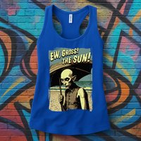 Ew Gross! The Sun! Vampire At The Sunny Beach Summer Goth Womens Tank Top