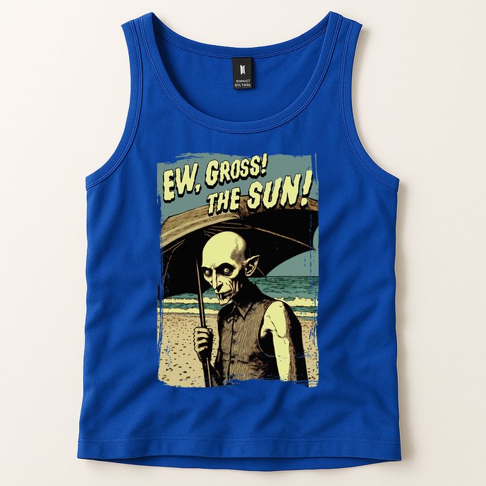 Ew Gross! The Sun! Vampire At The Sunny Beach Summer Goth Tank Top