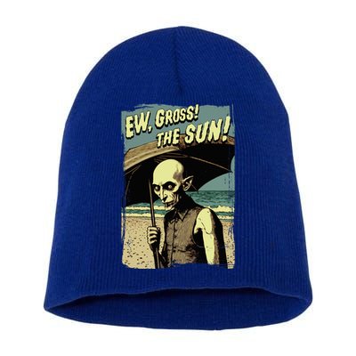 Ew Gross! The Sun! Vampire At The Sunny Beach Summer Goth Short Acrylic Beanie