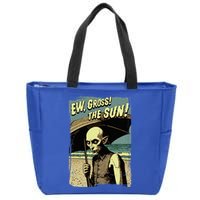 Ew Gross! The Sun! Vampire At The Sunny Beach Summer Goth Zip Tote Bag