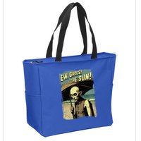 Ew Gross! The Sun! Vampire At The Sunny Beach Summer Goth Zip Tote Bag