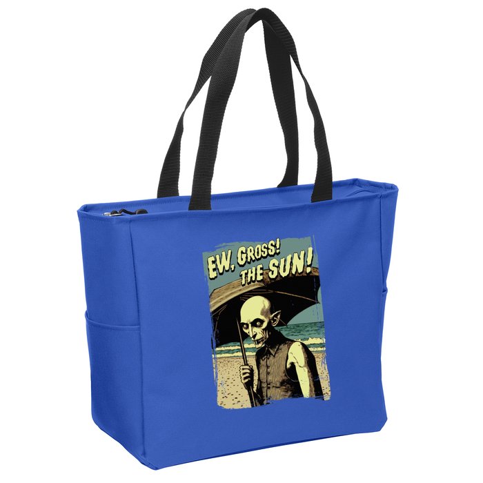 Ew Gross! The Sun! Vampire At The Sunny Beach Summer Goth Zip Tote Bag