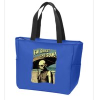 Ew Gross! The Sun! Vampire At The Sunny Beach Summer Goth Zip Tote Bag