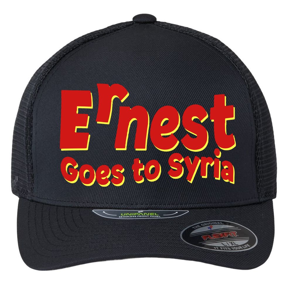Ernest Goes To Syria Flexfit Unipanel Trucker Cap