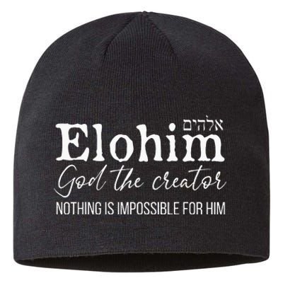 Elohim God The Creator Hebrew Names For God Sustainable Beanie