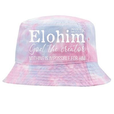 Elohim God The Creator Hebrew Names For God Tie-Dyed Bucket Hat