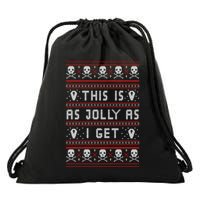 Emo Gothic Ugly Christmas Drawstring Bag