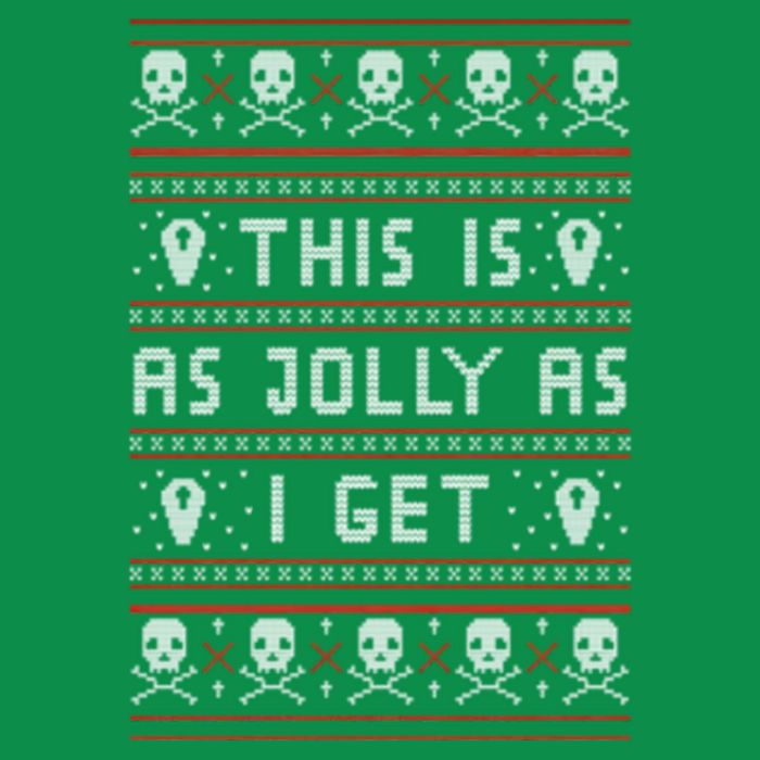 Emo Gothic Ugly Christmas Button