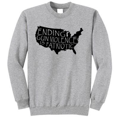 Ending Gun Violence Is Patriotic United States Silhouette Tall Sweatshirt