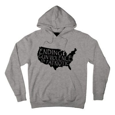 Ending Gun Violence Is Patriotic United States Silhouette Tall Hoodie